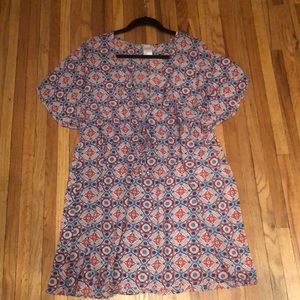 Printed beach cover up